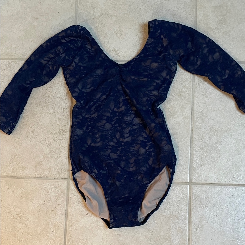 Navy Blue leotard Lace